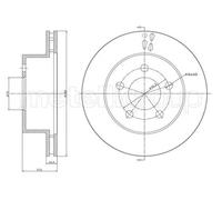 METELLI Bremsscheibe vorne rechts links belüftet 280,3mm für JEEP 23-1651C