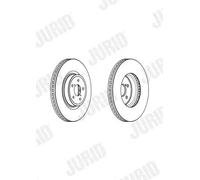 JURID Bremsscheibe vorne rechts links belüftet 316mm für SUBARU 562945JC-1