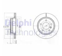 DELPHI Bremsscheibe bg3041c 276mm 19mm für BMW