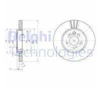 DELPHI Bremsscheibe vorne rechts links belüftet 284mm für ROEWE (SAIC) MG ROVER BG3503