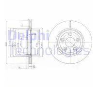 DELPHI Bremsscheibe hinten rechts links belüftet 288mm für JAGUAR BG3512