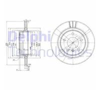 DELPHI Bremsscheibe hinten rechts links belüftet 294mm für BMW BG3530C