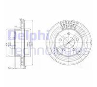 DELPHI Bremsscheibe vorne rechts links belüftet 288mm für JEEP BG3846