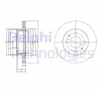 DELPHI Bremsscheibe vorne rechts links belüftet 234mm für HYUNDAI BG3946