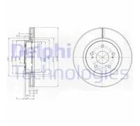 DELPHI Bremsscheibe bg4131 295mm 25mm für Suzuki