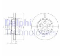 DELPHI Bremsscheibe bg4139c 296mm 28mm für LEXUS TOYOTA (FAW)