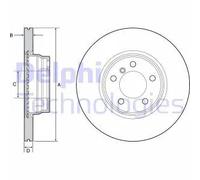 DELPHI Bremsscheibe bg4458c 330mm 24mm für BMW