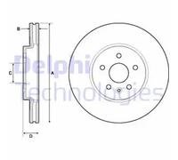 Delphi Bremsscheibe BG4710C vorne, belüftet, 300 mm, 2 Stück