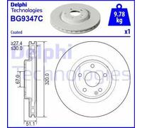 DELPHI BG9347C Bremsscheibe
