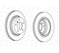 FERODO Bremsscheibe ddf1073c 294mm 19mm für BMW