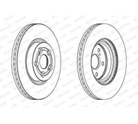 FERODO Bremsscheibe ddf1315c 295mm 26mm für TOYOTA