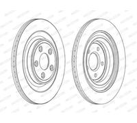 FERODO Bremsscheibe ddf1703c 326mm 20mm für JAGUAR DAIMLER