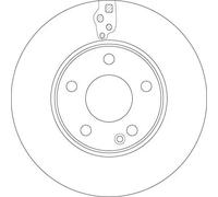 2x Bremsscheibe belüftet DF6548 TRW für MERCEDES-BENZ B-KLASSE Sports Tourer