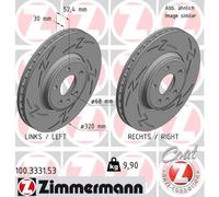 2x Bremsscheibe BLACK Z ZIMMERMANN 100.3331.53 für B8 AUDI A5 A4 8K5 Avant 8K2