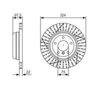 BOSCH 2x Bremsscheibe hinten 324 belüftet für BMW 3er Touring E91 E93 E90