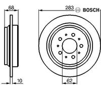2x Bremsscheibe BOSCH 0986478445 2 Bremsscheiben Hinterachse Hinten für Volvo