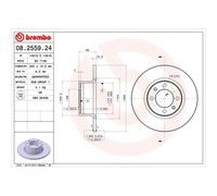 2x Bremsscheibe BREMBO 08.2559.24 passend für LADA