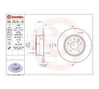 BREMBO Bremsscheibe 08701510 286mm 10mm für Opel Vaughall CHEVROLET