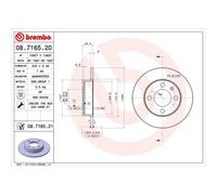 Bremsscheibe BREMBO 08.7165.21