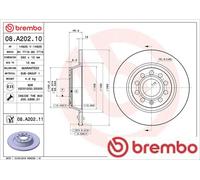 Bremsscheibe BREMBO 08.A202.11 für AUDI A3 (8P1) 1.4 2007-2012