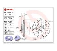 Bremsscheibe Vorderachse Brembo 09.5802.2X