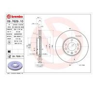 BREMBO Bremsscheibe COATED DISC LINE vorne rechts links belüftet 280mm für VAUXHALL OPEL CHEVROLET 09.7629.11