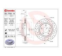 Bremsscheibe BREMBO 09.7702.1X, 1 Stück