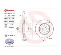 BREMBO Bremsscheibe 09992811 247mm 20mm für Peugeot Citroën TOYOTA JAC
