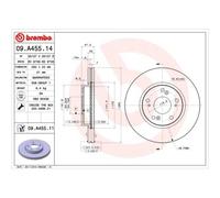 2x Bremsscheibe BREMBO 09.A455.11 passend für HONDA HONDA (DONGFENG) CIIMO