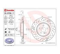 BREMBO Bremsscheiben HINTEN MERCEDES-BENZ A-KLASSE W176 CLA GLA 45AMG SLC 43AMG