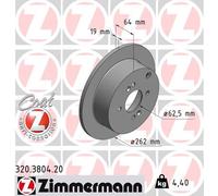Zimmermann Bremsscheibe COAT Z 320.3804.20 Ø262 mm hinten für Hyundai/Kia