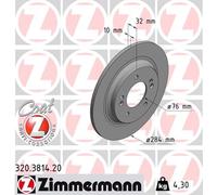 ZIMMERMANN Bremsscheibe COAT Z hinten rechts links voll 284mm für HYUNDAI KIA (DYK) (BEIJING) 320.3814.20