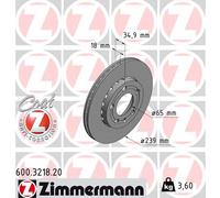 2x ZIMMERMANN Bremsscheibe COAT Z 600.3218.20