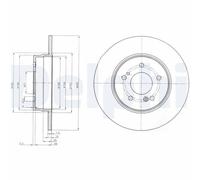 Bremsscheibe Hinterachse Delphi BG3601