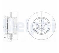 DELPHI Bremsscheibe hinten rechts links voll 331mm für MERCEDES-BENZ BG3728
