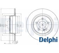 2x Bremsscheibe Delphi BG4153C 2 Bremsscheiben Hinterachse Hinten