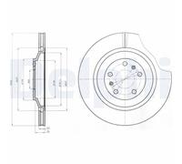 DELPHI Bremsscheibe hinten rechts links belüftet 335mm für VW AUDI BENTLEY BG4292C