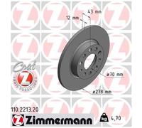 2x Bremsscheibe für Alfa Romeo Spider 939 Tonale 965 hinten Zimmermann 26225449