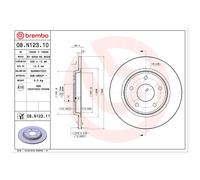 2x Bremsscheibe für Dodge Journey JC Nitro hinten Brembo 26235076