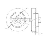 2x Bremsscheibe für Ford C-MAX DM2 Focus 2 DA DB hinten Tomex Brakes 26235149