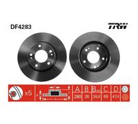 2x Bremsscheibe für Hyundai Tucson JM vorne TRW 26244055