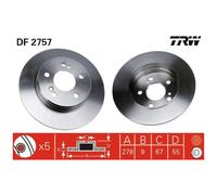 2x Bremsscheibe für Mercedes 124 W124 S124 C-Klasse CL203 hinten TRW 26243320