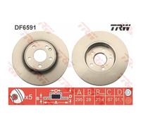 2x Bremsscheibe für Mercedes A-Klasse W176 B-Klasse W246 CLA vorne TRW 26249360