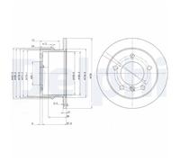 2x Bremsscheibe für Mercedes Sprinter 2-T B901 3-T B903 hinten Delphi 26205728