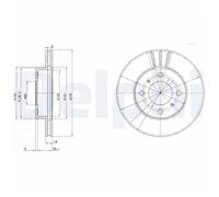 2x Bremsscheibe für Mitsubishi Lancer 5 CBA CBW 6 CJ vorne Delphi 26210059