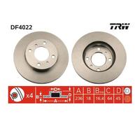 2x Bremsscheibe für Mitsubishi Lancer 5 CBA CBW 6 CJ vorne TRW 26208100