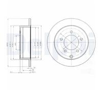 2x Bremsscheibe für Mitsubishi Lancer 7 CSA 8 CYA CXA hinten Delphi 26231253