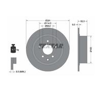 2x Bremsscheibe für Nissan Bluebird B17 Evalia Juke F15 hinten Textar 26214129