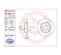 2x Bremsscheibe für Opel Corsa C X01 vorne Brembo 26240437
