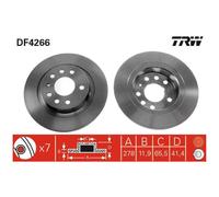2x Bremsscheibe für Opel Signum CC Z03 Vectra C Z02 hinten TRW 26226139